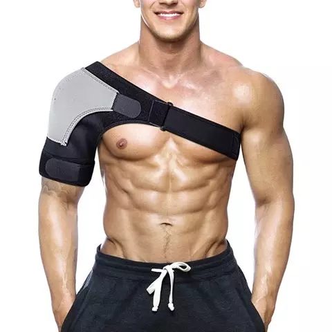 Heated shoulder massager